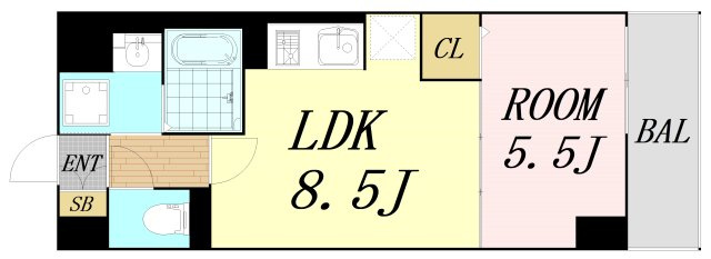 リアライズ今里南　仲介手数料無料の間取り