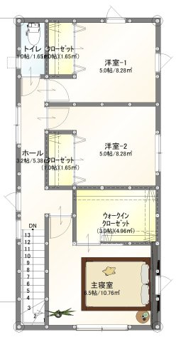 真鶴二丁目の間取り|2階間取図