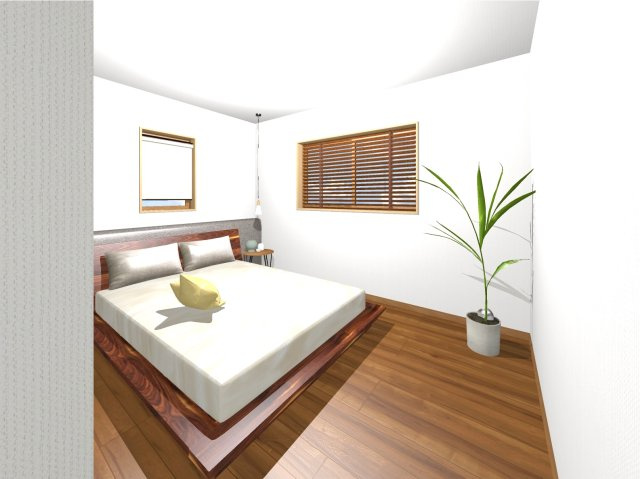 真鶴二丁目の完成予想図|主寝室（約6.5帖）※本パースはイメージであり、実際の施工とは異なる場合があります。ご了承下さい。