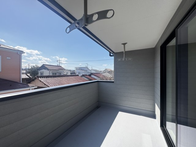 新築　高崎市新町第24　Livele Garden.S　1号棟のバルコニー|現地写真　日当たりの良いバルコニーはお洗濯物もよく乾きそうです◎
　