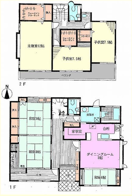小田原市別堀　中古戸建の間取り