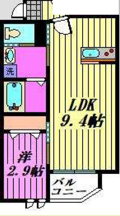 蓮田市東2丁目アパートの間取り