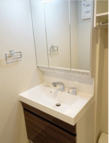 リア世田谷　最上階　築浅　ネット0の洗面所