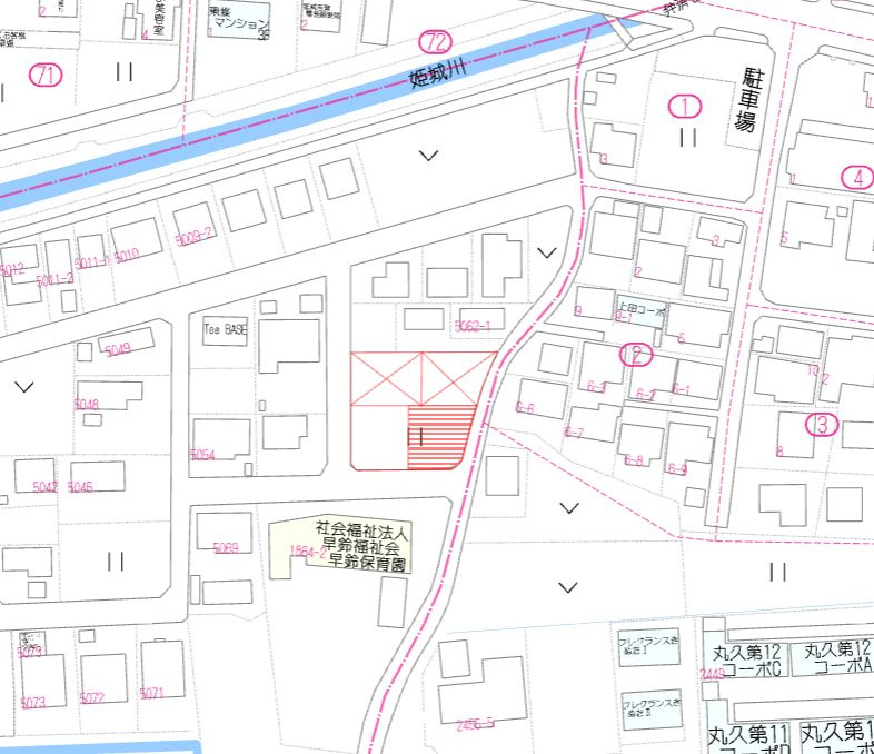 都城市早鈴町の売地の土地図