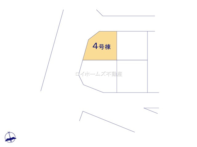 【区画図】 | 名古屋市昭和区折戸町３丁目4-5『仲介料無料』新築戸建て | 4号棟