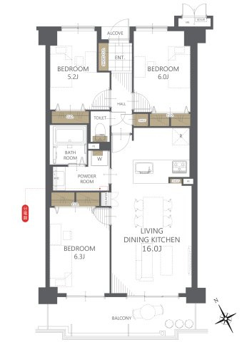 【間取り】サーパス西福原 
