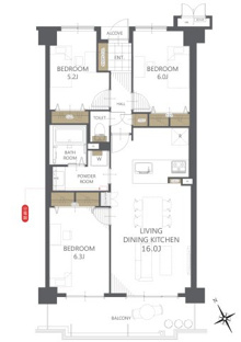 【間取り】サーパス西福原 