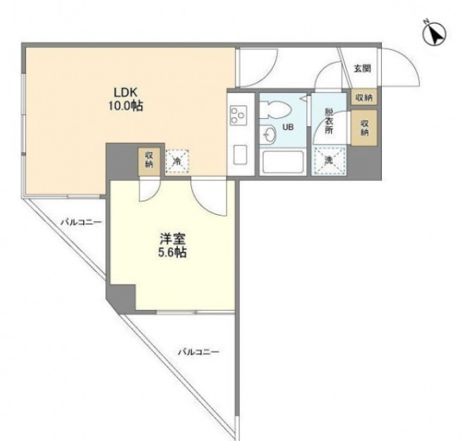 FUKASAWA614マンション　高層階　管理人　オートロック　宅配BOXの間取り