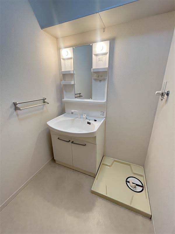 ファミーユエムアンドティB棟の洗面所