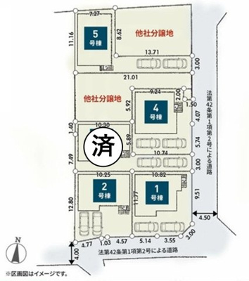 【区画図】 | 綾瀬市第1深谷上 新築戸建 全5棟