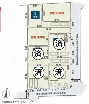 【区画図】 | 綾瀬市第1深谷上 新築戸建 全5棟