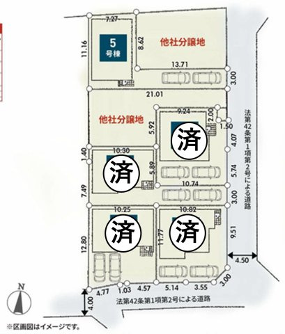 【区画図】 | 綾瀬市第1深谷上 新築戸建 全5棟