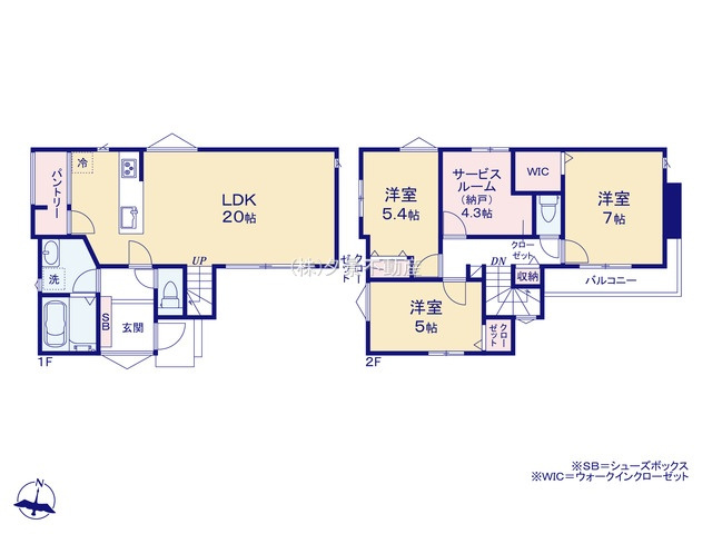 《仲介手数料無料》浦和区大東１丁目31-8新築一戸建てメルディアの間取り