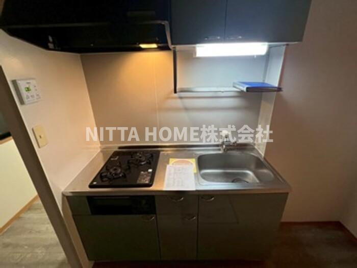 ピュアライフＡ棟のキッチン|２口ガスコンロ付きキッチン♪