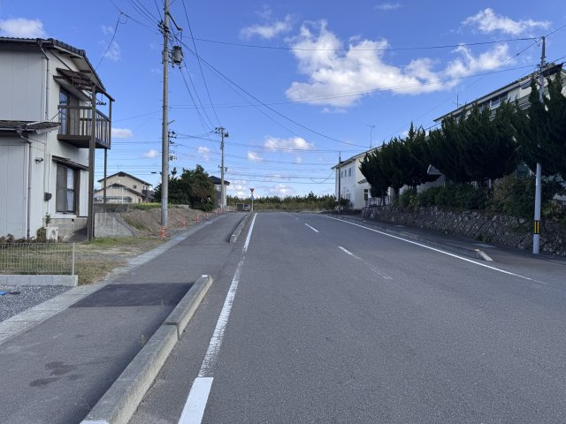 【新築戸建】　いわき市久之浜第3　長期優良住宅　【限定1棟】の前面道路含む現地写真|南側7.0ｍ公道