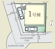 さいたま市西区三橋　2期　新築一戸建て　FIT 01の区画図|１号棟