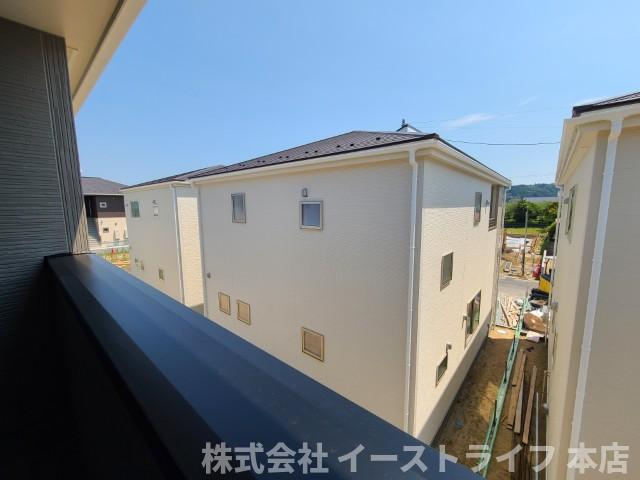 【新築戸建】　いわき市平愛谷町4丁目第1　全7棟　長期優良住宅の展望|2号棟のインナーバルコニーからの眺望です