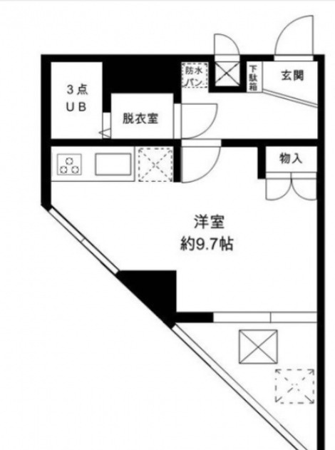 FUKASAWA614マンション　管理人　オートロック　宅配BOXの間取り