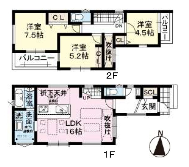 【間取り】 | 福岡市第1西区小戸3丁目　3号棟（全3棟）【仲介手数料無料・0円】 | 平日、土日祝日もお好きな日時にご見学可能です。お気軽にお問合せ下さい。