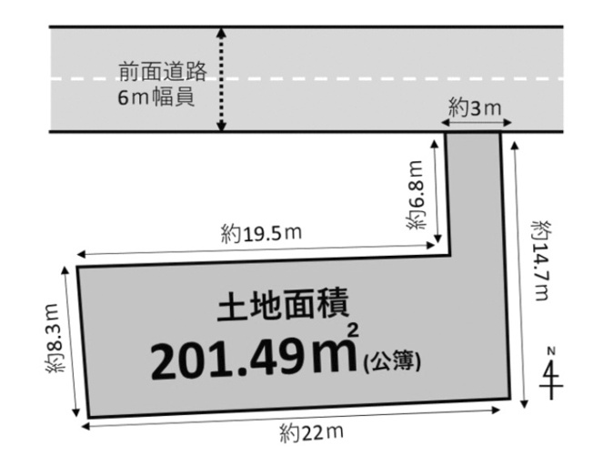 【土地図】 | 下津林佃　建築条件無し売土地