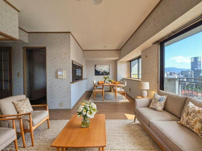 【居間・リビング】 | アーバンコート舟入本町 | ☆CGでバーチャルホームステージングしています。
