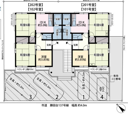 【間取り】 | 八千代市勝田台３丁目の一棟売りアパート