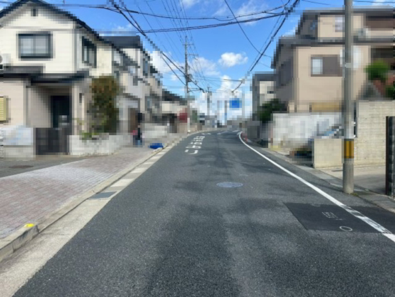 乙訓郡大山崎町大山崎堀尻の前面道路含む現地写真|大山崎町立大山崎小学校まで徒歩5分！閑静な住宅街です(^^）