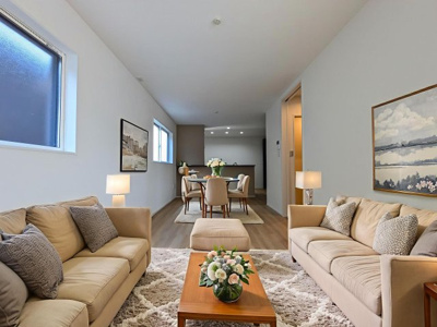 【居間・リビング】 | 広島市安佐南区中筋３丁目No.1 | ☆CGでバーチャルホームステージングしています。
家族団らんの時間も増えそうなＬＤＫです。