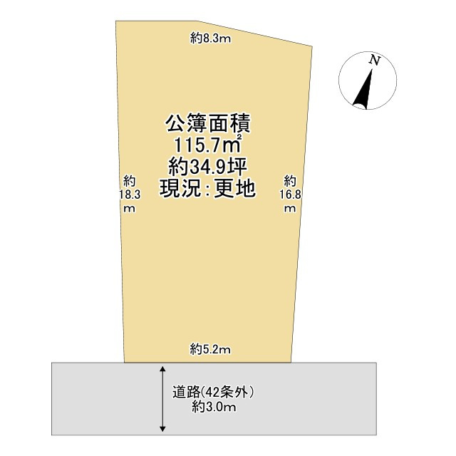 伊勢市浦口３丁目 売土地の土地図