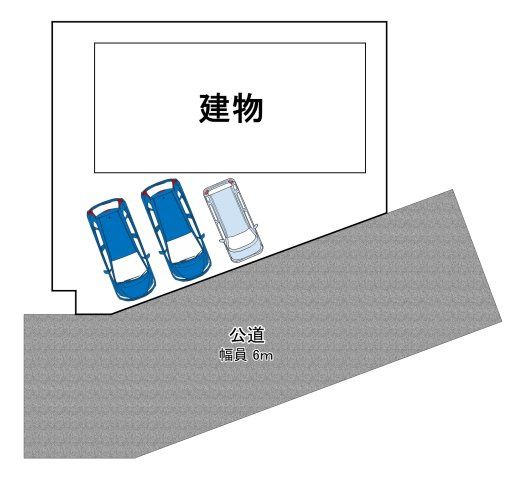 守山市大門町　中古戸建ての区画図|駐車3台可（※車種による）