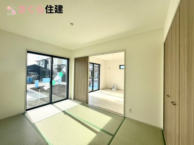 いろどりアイタウン栃木市平柳町３丁目22-P2　8号棟の和室|扱いやすくデザイン性の高い畳の和室はお昼寝スペースにしたり、お孫さんが泊まりに来た客間にもなります