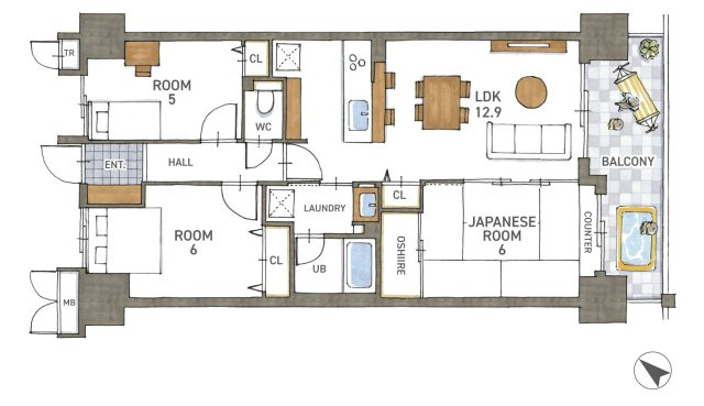 レックス・フェスタ野洲　天然木フルリノベーション