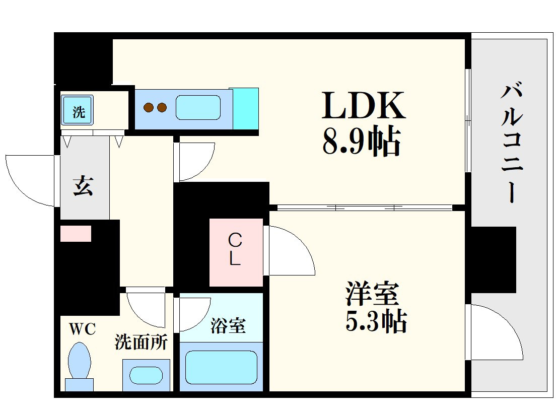 フローライト南森町の間取り