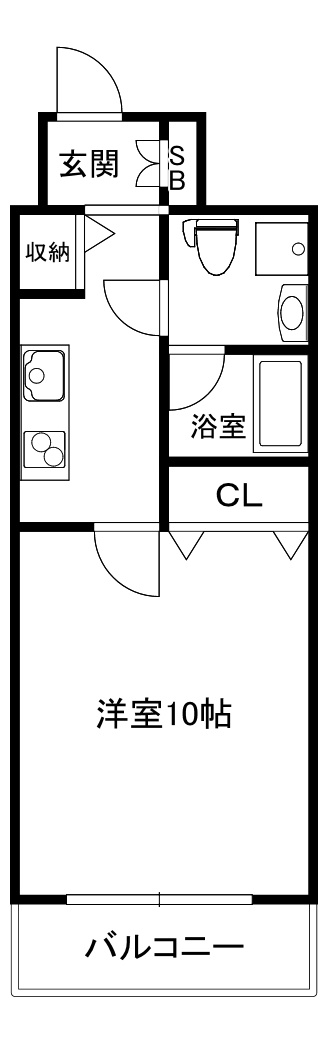 大阪市中央区今橋１丁目の賃貸マンションの間取り