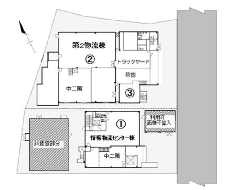 日野市新町５丁目の倉庫の間取り|賃貸②③部分