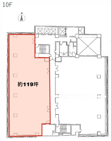 郵政福祉心斎橋ビルの区画図