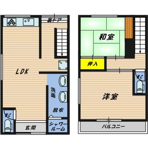 【間取り】 | 蒲生四丁目貸家