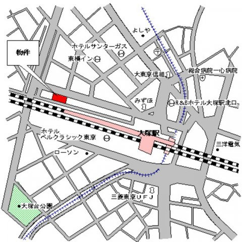 パークアクシス大塚の地図
