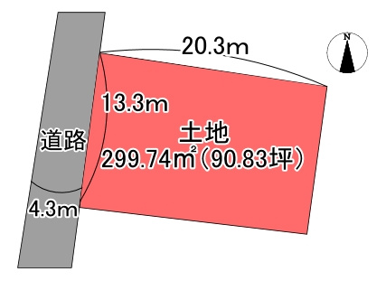 売土地　静岡市葵区福田ヶ谷の土地図