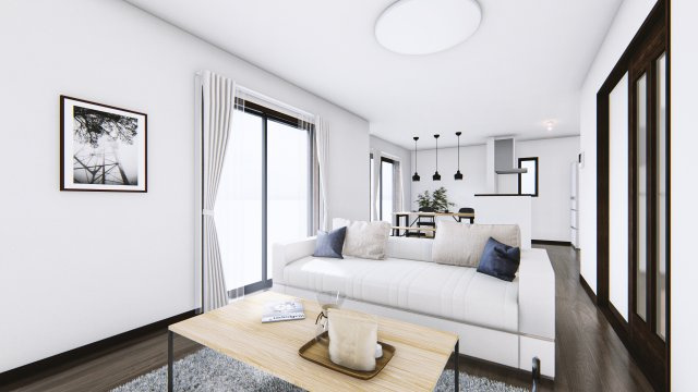 【完成予想図】 | ※イメージですいってきます♪ただいま♪明るい声が聞こえてきそうな玄関。ナチュラルなカラーがとても清潔感のある造りです♪
