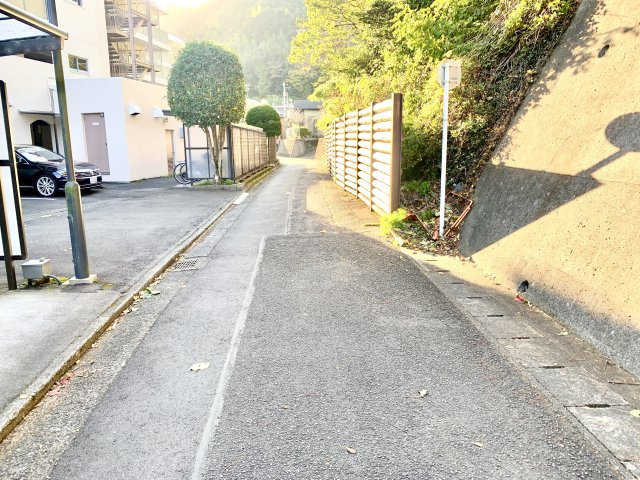売土地　静岡市葵区大岩３丁目の前面道路含む現地写真|前面道路も充分な広さです