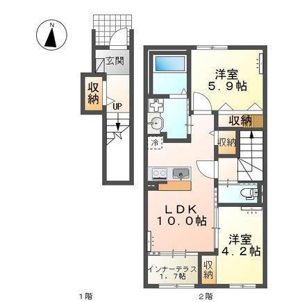 シェーンハイムＢの間取り