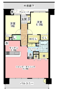 【間取り】 | サーパス松山町 5階 中古マンション | 家族の動線が込み合わないように、普段の動きがよりスムーズに出来るよう考慮しています。