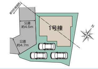 新築戸建　下小塙町の区画図