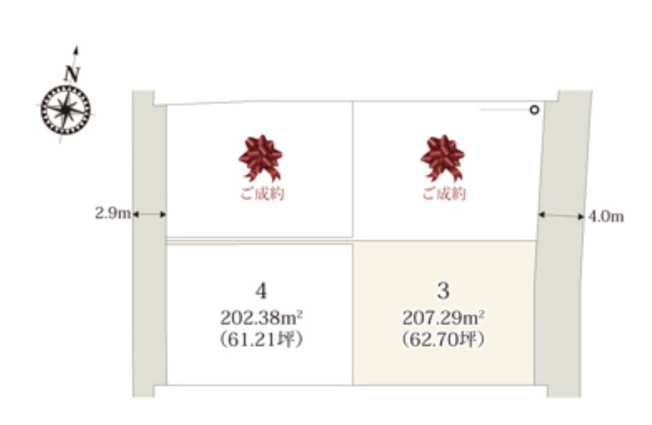 【区画図】 | 本庄市寿第10期　ワイウッドコート　新築戸建　全4区画　3号棟