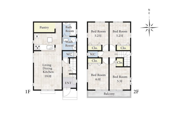 【間取り】 | 【A号棟】陽の光をたっぷりと浴びながら気持ち良く生活が出来ます。夢のマイホーム、夢ではなく実現出来ます！見学・ご相談等、お気軽にご連絡下さい。