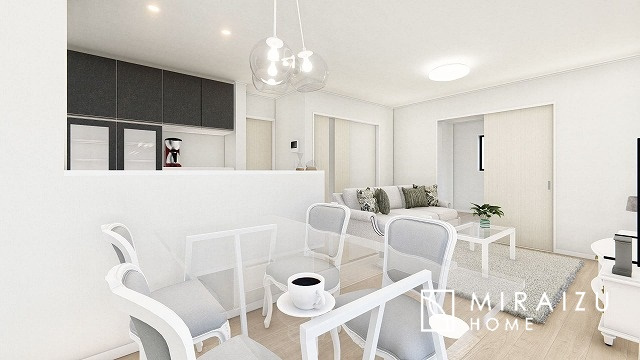 【完成予想図】 | 青く澄み渡った綺麗な空と、陽の光をたっぷりと受ける、そんな新築住宅で新生活をスタートしてみませんか☆彡※CGパースはイメージ画像です。