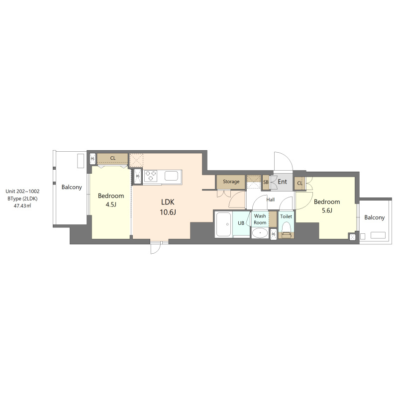 S-RESIDENCE ASAKUSA ディバースの間取り