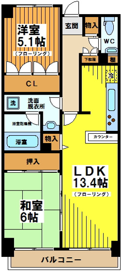 【間取り】 | アミ浜田山