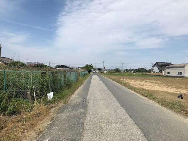 売地　豊橋市杉山町字天津前の前面道路含む現地写真|現地：南側前面道路